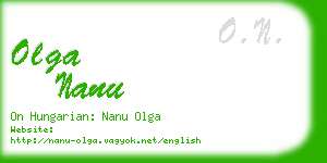 olga nanu business card